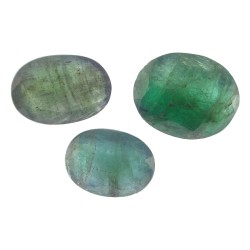 Green Emerald – 16.30 Carats (Ratti-18.01) Panna ~ 3 Pcs Seller Pack